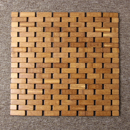 벽돌무늬 대나무방석 39cm