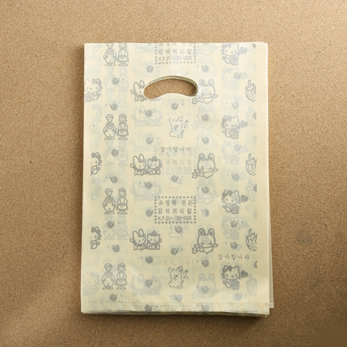 팬시 양장 비닐봉투 beige 100개입 31.5cm