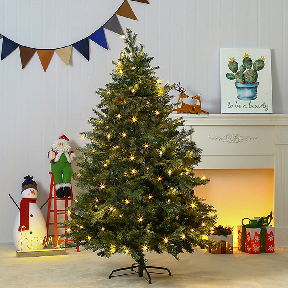 전나무 H형 크리스마스트리 150cm LED 웜색전구포함
